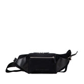 バレンシアガ ロゴ ウエストバッグ ボディバッグ 433625 ブラック キャンバス レザー メンズ BALENCIAGA 【中古】